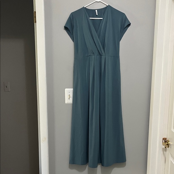 NWOT Halara Teal Midi Dress - Picture 3 of 7